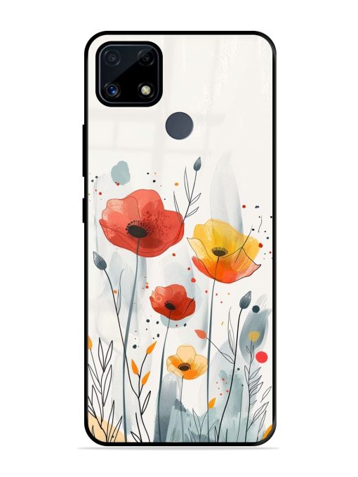 Poppy Fields Glossy Soft Edge Case for Realme C25S Chachhi