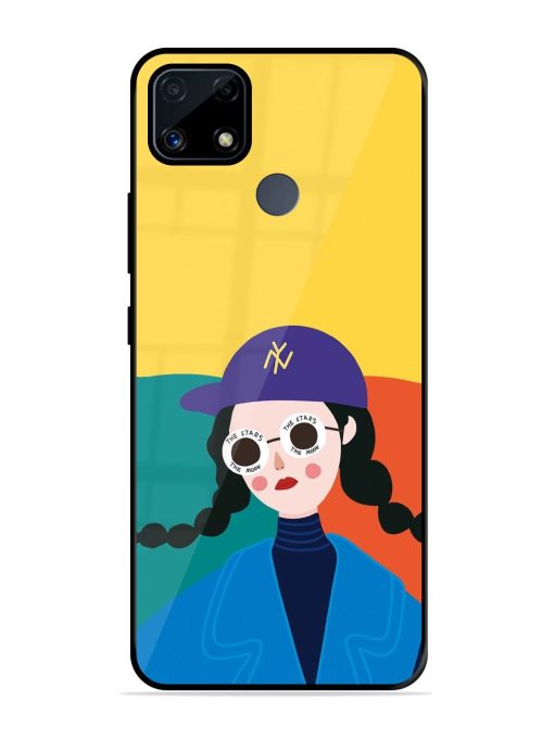 Starry-Eyed Girl Glossy Soft Edge Case for Realme C25S Chachhi