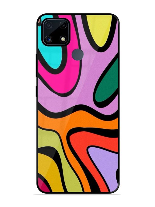 Groovy Swirls Glossy Soft Edge Case for Realme C25S Chachhi