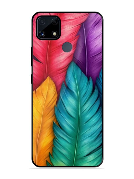 Rainbow Feathers Glossy Soft Edge Case for Realme C25S