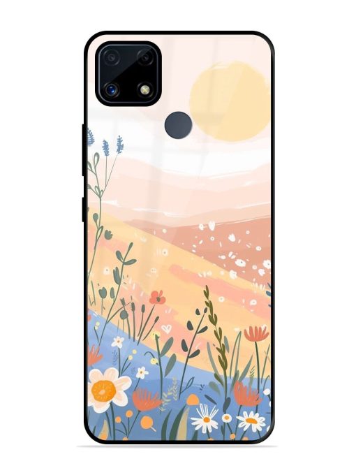 Golden Hour Blooms Glossy Soft Edge Case for Realme C25S Chachhi