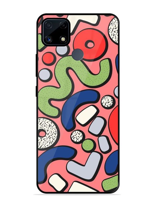 Groovy Geometric Shapes Glossy Soft Edge Case for Realme C25S Chachhi