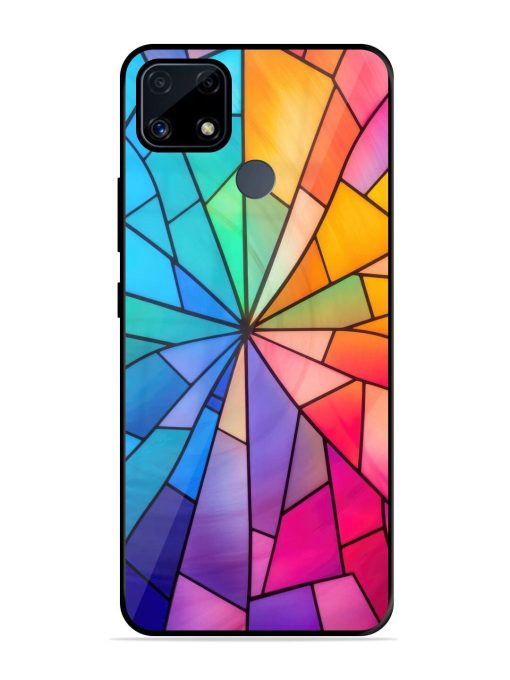 Stained Glass Kaleidoscope Of Colors Glossy Soft Edge Case for Realme C25S Chachhi