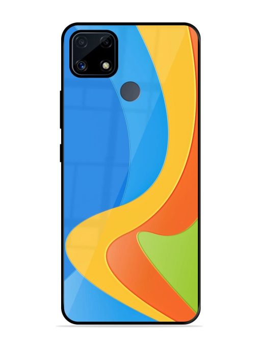 Curvy Color Cascade Glossy Soft Edge Case for Realme C25S Chachhi