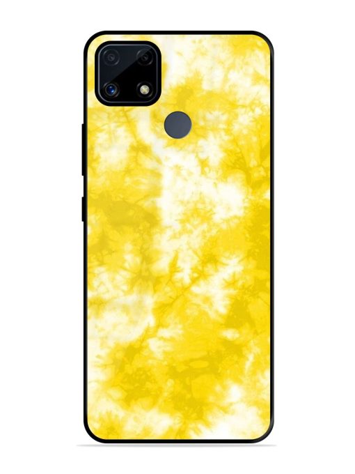 Golden Tie-Dye Twirl Glossy Soft Edge Case for Realme C25S Chachhi