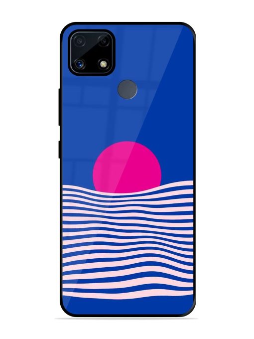 Pink Sunset Over Blue Waves Glossy Soft Edge Case for Realme C25S Chachhi