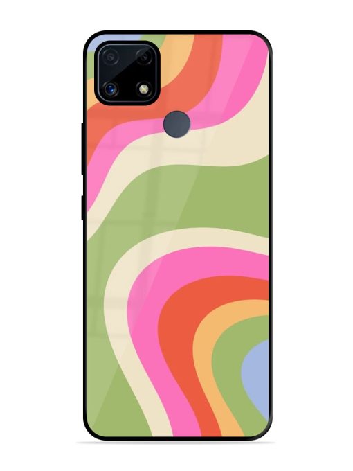 Wavy Rainbow Wonderland Glossy Soft Edge Case for Realme C25S Chachhi