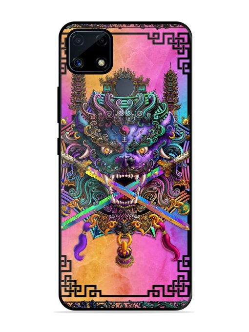 Psychedelic Fu Dog Tapestry Glossy Soft Edge Case for Realme C25S