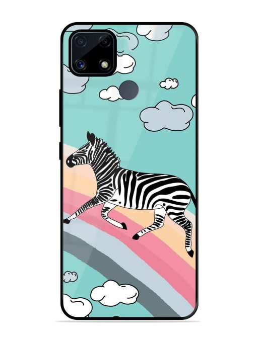 Zebra On A Rainbow Glossy Soft Edge Case for Realme C25S Chachhi