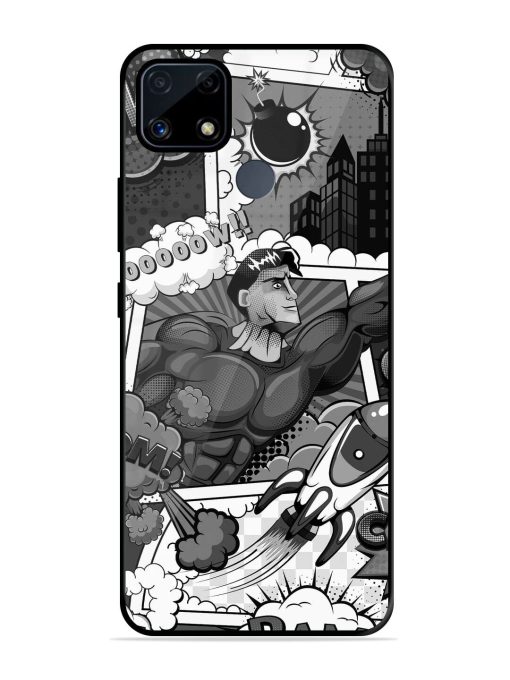 Comic Book Chaos Glossy Soft Edge Case for Realme C25S Chachhi