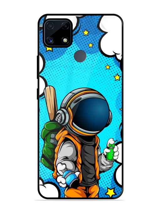 Space Graffiti Artist Glossy Soft Edge Case for Realme C25S Chachhi