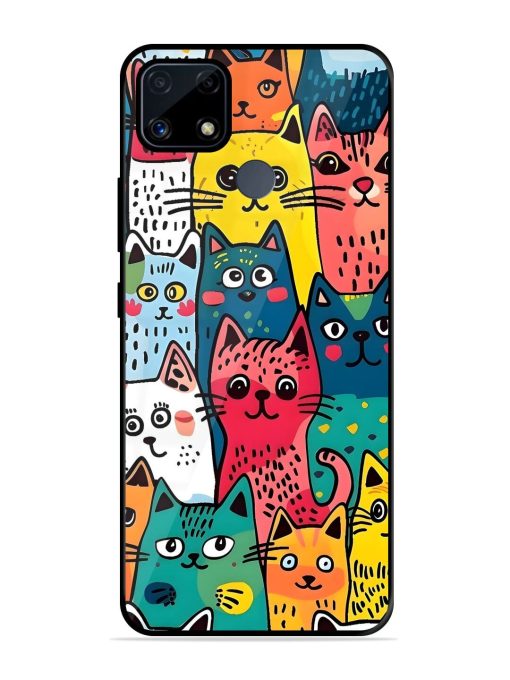 Feline Frenzy Glossy Soft Edge Case for Realme C25S Chachhi