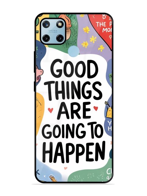 Uplifting Scribbles Glossy Soft Edge Case for Realme C25Y Chachhi