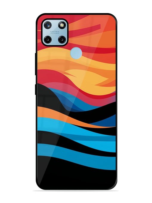 Blazing Currents Glossy Soft Edge Case for Realme C25Y Chachhi