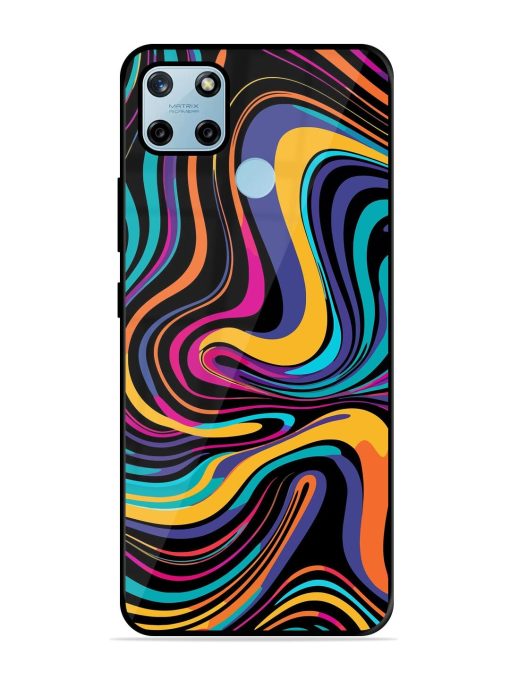 Psychedelic Swirl Glossy Soft Edge Case for Realme C25Y Chachhi