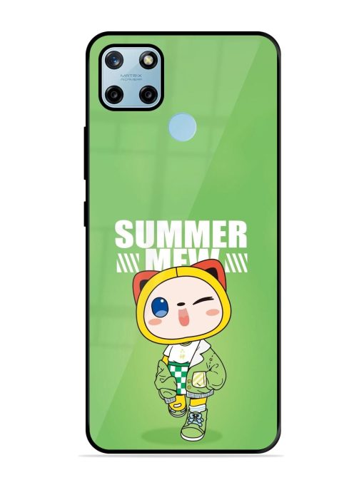 Purrfect Summer Glossy Soft Edge Case for Realme C25Y Chachhi