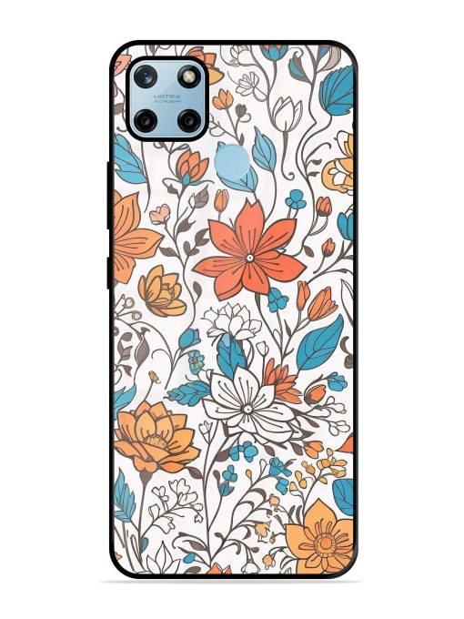 Floral Symphony Glossy Soft Edge Case for Realme C25Y Chachhi