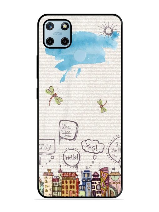 Doodle City Glossy Soft Edge Case for Realme C25Y Chachhi