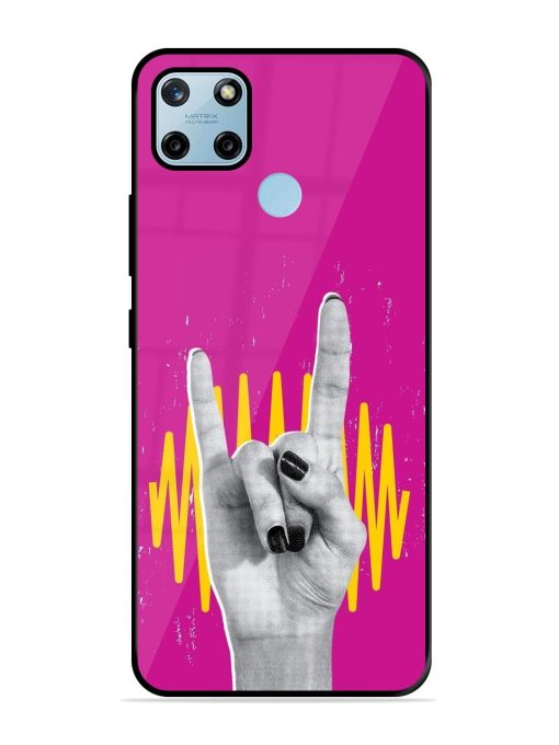 Rock Hand Glossy Soft Edge Case for Realme C25Y Chachhi