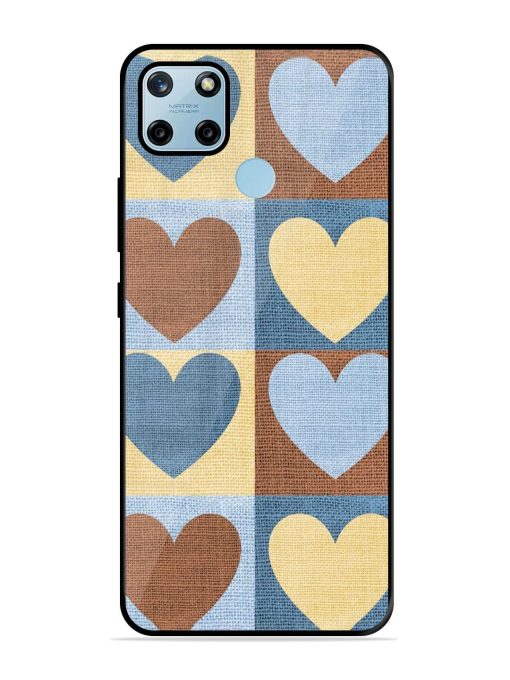 Hearts On Canvas Glossy Soft Edge Case for Realme C25Y Chachhi