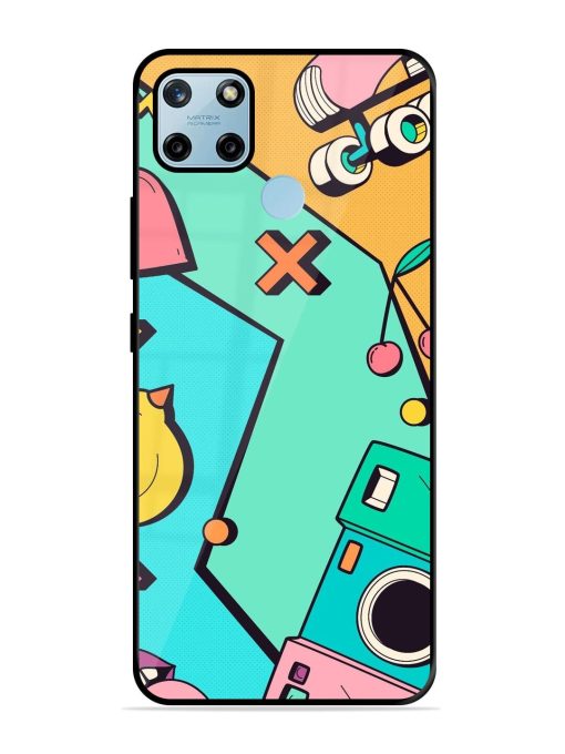 Retro Remix Glossy Soft Edge Case for Realme C25Y Chachhi