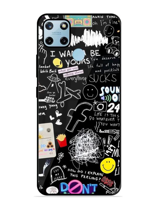 Doodle Diary Glossy Soft Edge Case for Realme C25Y Chachhi