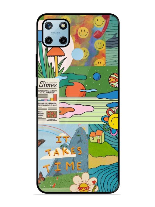 Groovy Vibes Glossy Soft Edge Case for Realme C25Y Chachhi