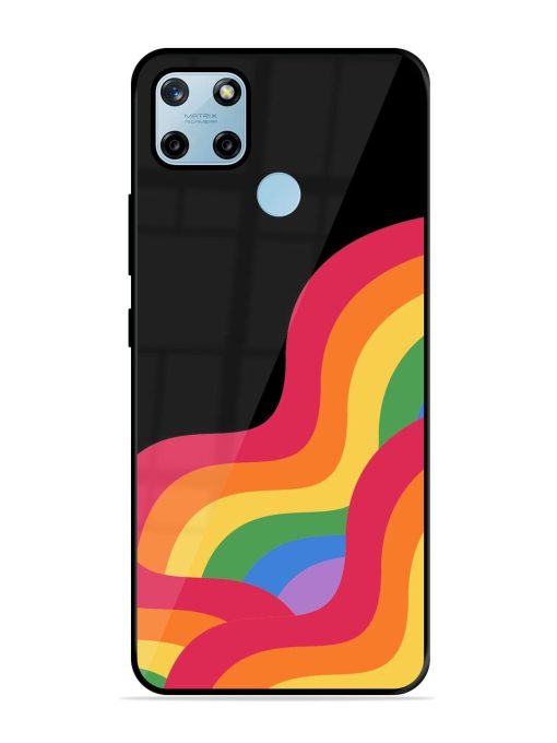 Wavy Rainbow Glossy Soft Edge Case for Realme C25Y Chachhi