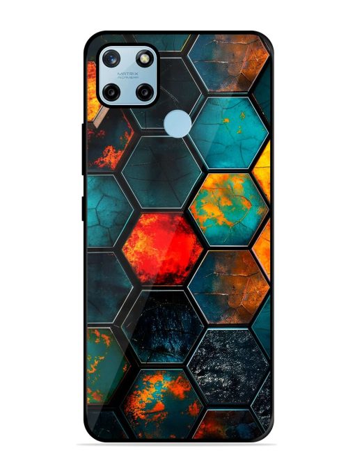 Hexagon Hive Glossy Soft Edge Case for Realme C25Y Chachhi