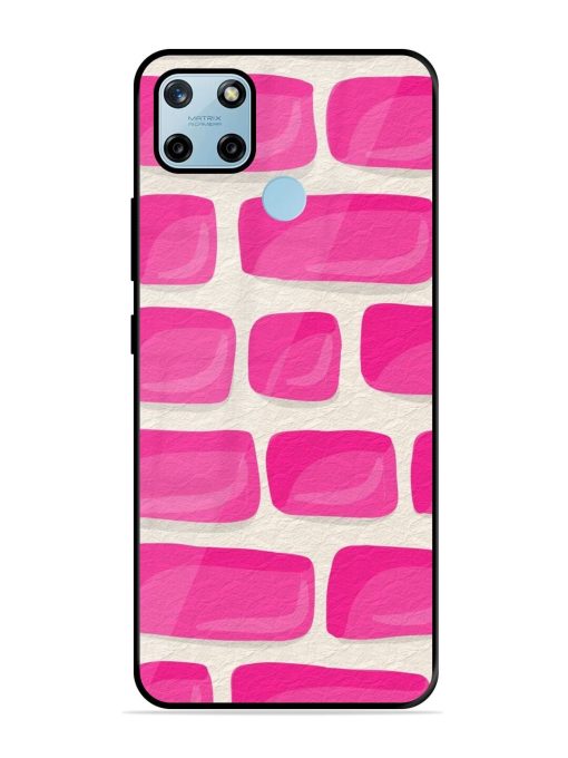 Pink Brick Wall Glossy Soft Edge Case for Realme C25Y Chachhi