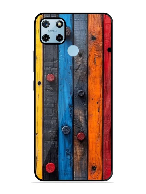 Rainbow Plank Glossy Soft Edge Case for Realme C25Y Chachhi