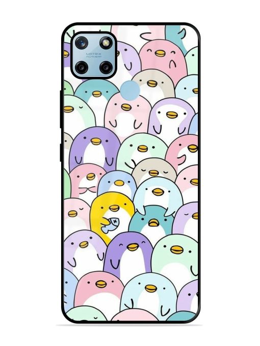 Penguin Party Glossy Soft Edge Case for Realme C25Y Chachhi