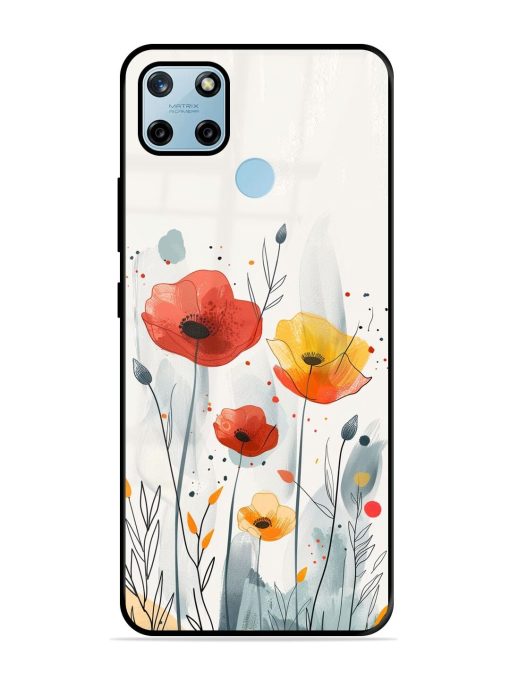 Poppy Fields Glossy Soft Edge Case for Realme C25Y Chachhi