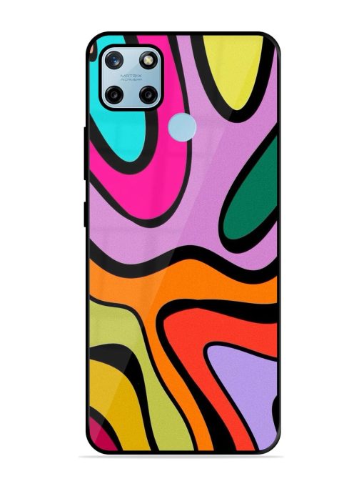 Groovy Swirls Glossy Soft Edge Case for Realme C25Y Chachhi