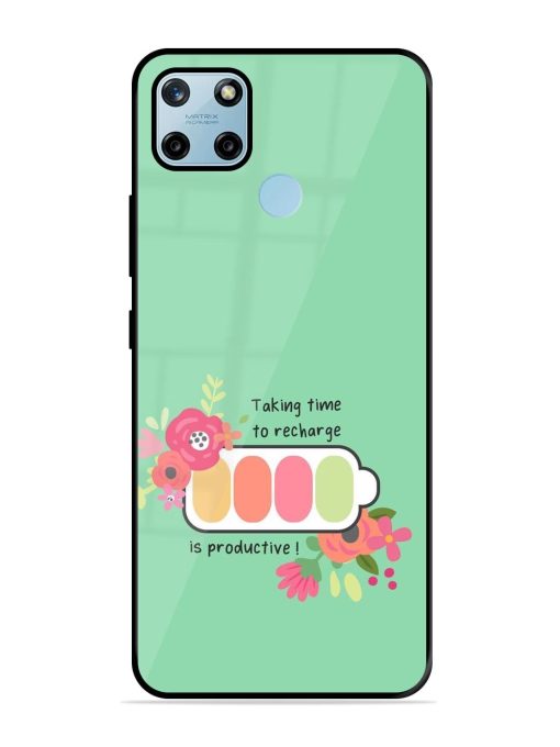 Recharge And Bloom Glossy Soft Edge Case for Realme C25Y Chachhi