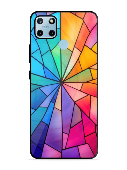 Stained Glass Kaleidoscope Of Colors Glossy Soft Edge Case for Realme C25Y Chachhi