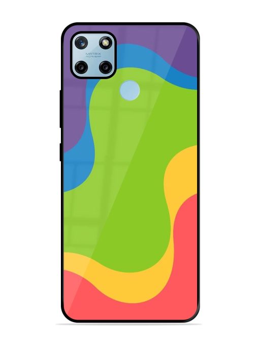 Wavy Rainbow Wonderland Glossy Soft Edge Case for Realme C25Y Chachhi