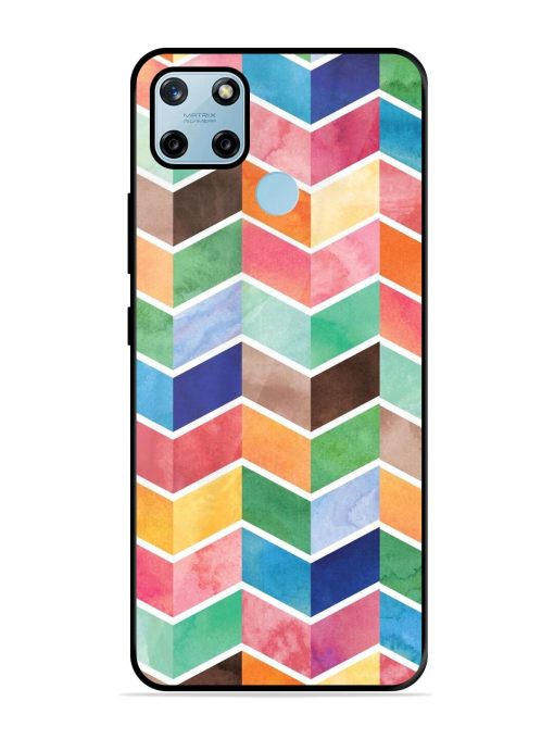 Watercolor Chevron Whimsy Glossy Soft Edge Case for Realme C25Y Chachhi