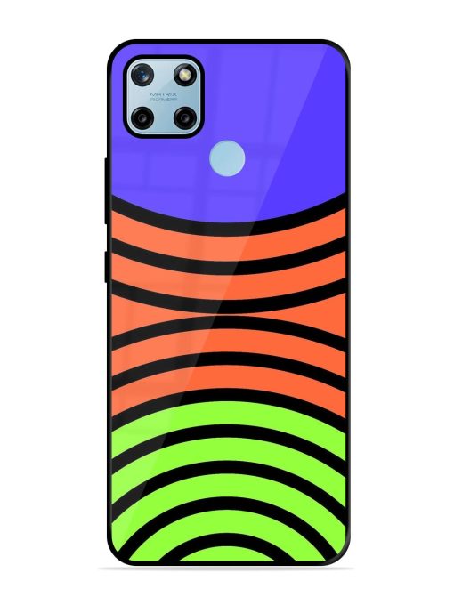 Psychedelic Stripe Symphony Glossy Soft Edge Case for Realme C25Y Chachhi