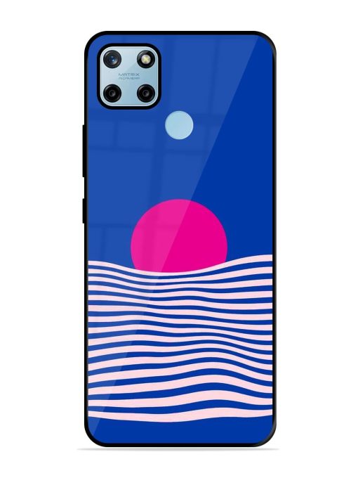 Pink Sunset Over Blue Waves Glossy Soft Edge Case for Realme C25Y Chachhi