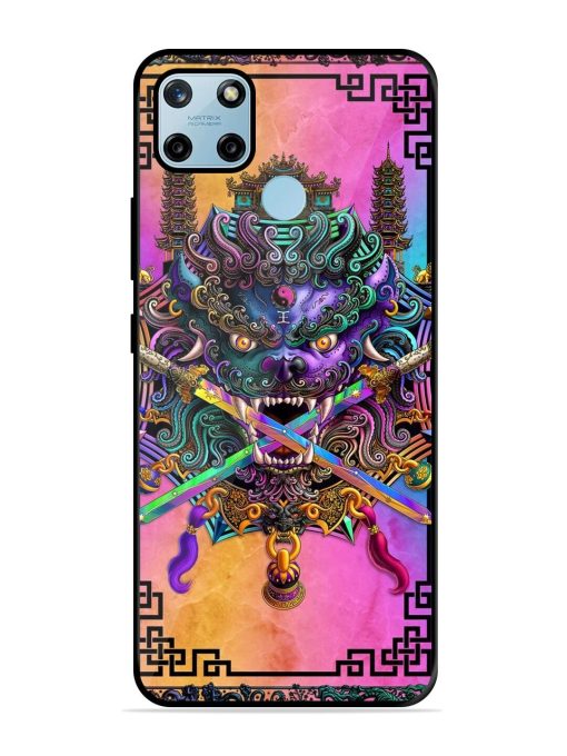 Psychedelic Fu Dog Tapestry Glossy Soft Edge Case for Realme C25Y Chachhi