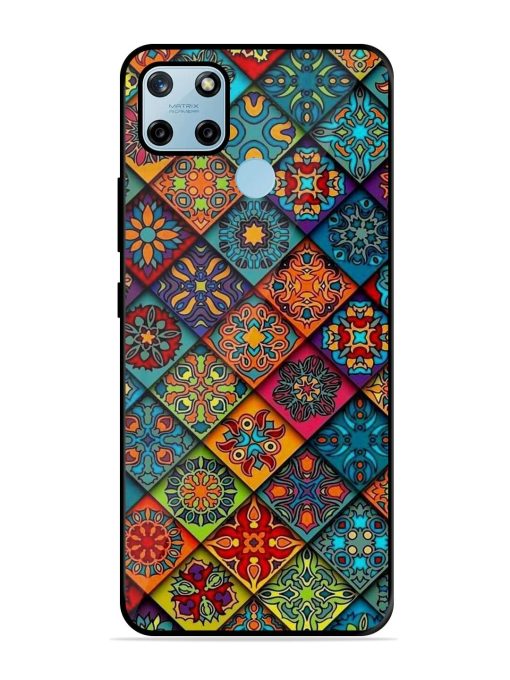 Patchwork Mandala Mosaic Glossy Soft Edge Case for Realme C25Y Chachhi