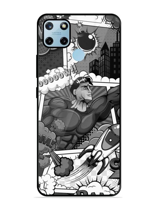 Comic Book Chaos Glossy Soft Edge Case for Realme C25Y Chachhi