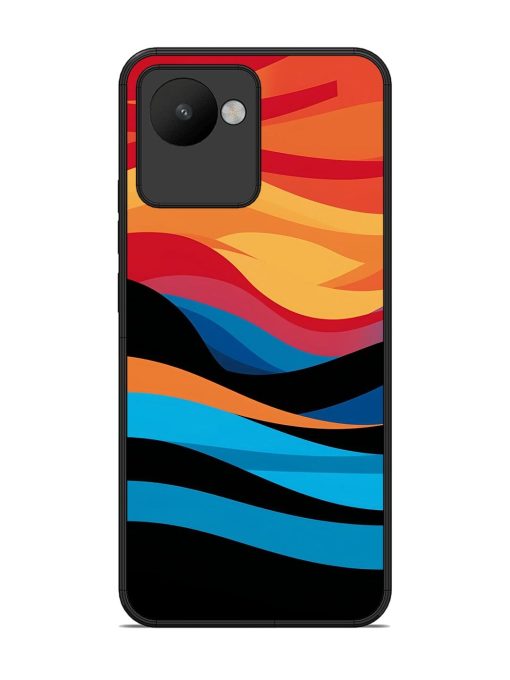 Blazing Currents Glossy Soft Edge Case for Realme C30 Chachhi