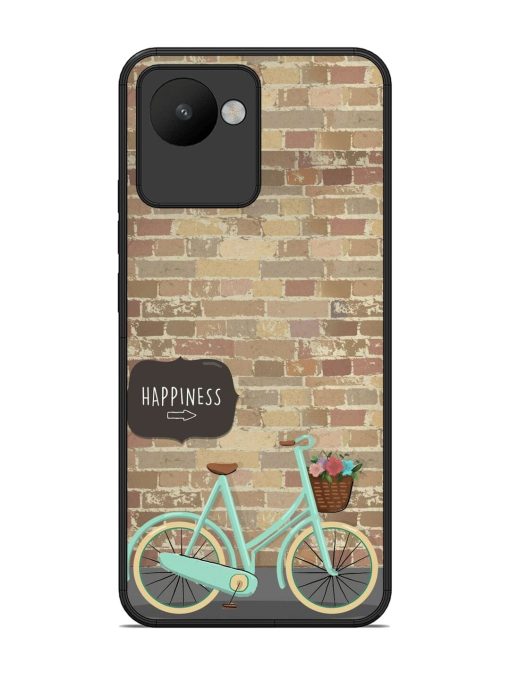 Pedaling Towards Happiness Glossy Soft Edge Case for Realme C30 Chachhi