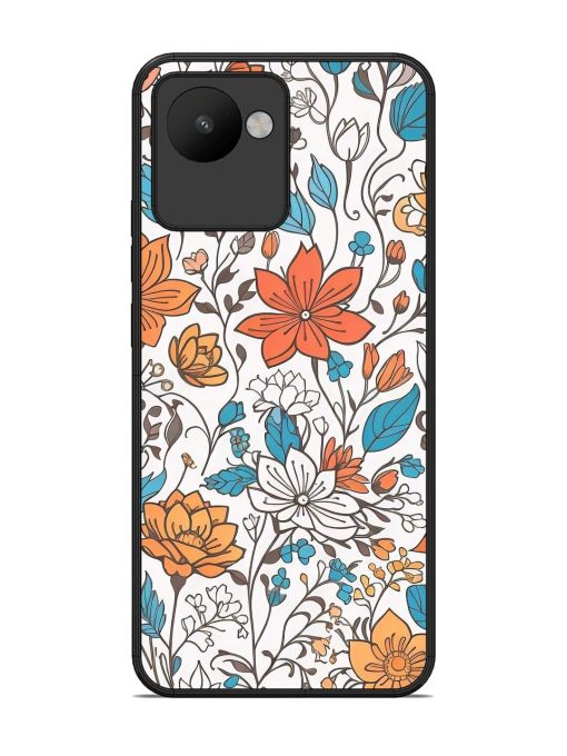 Floral Symphony Glossy Soft Edge Case for Realme C30 Chachhi