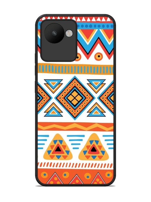 Vibrant Tribal Pattern Glossy Soft Edge Case for Realme C30 Chachhi