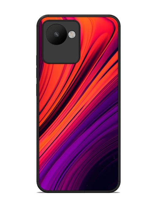 Crimson Curls Glossy Soft Edge Case for Realme C30 Chachhi