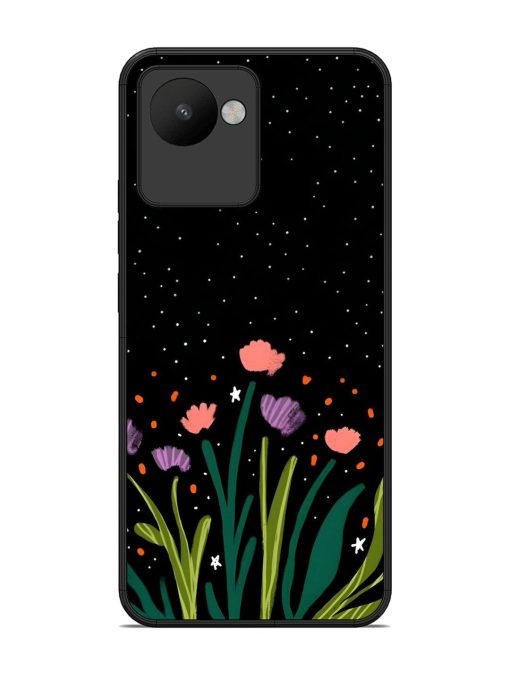 Midnight Bloom Glossy Soft Edge Case for Realme C30 Chachhi