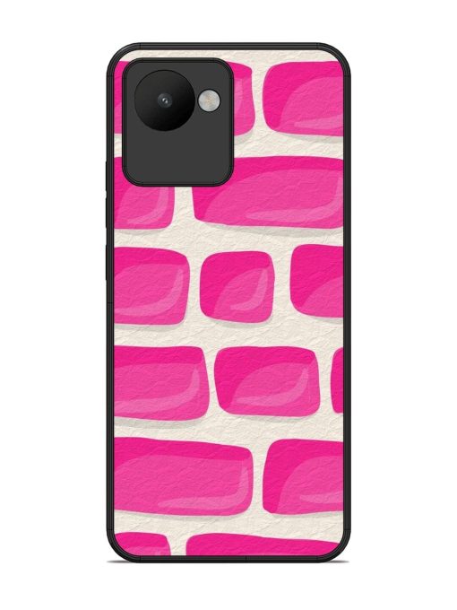 Pink Brick Wall Glossy Soft Edge Case for Realme C30 Chachhi